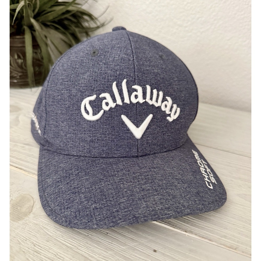 NWT Callaway Golf Mens Logo Baseball‎ Hat Cap Grey White Embroidered